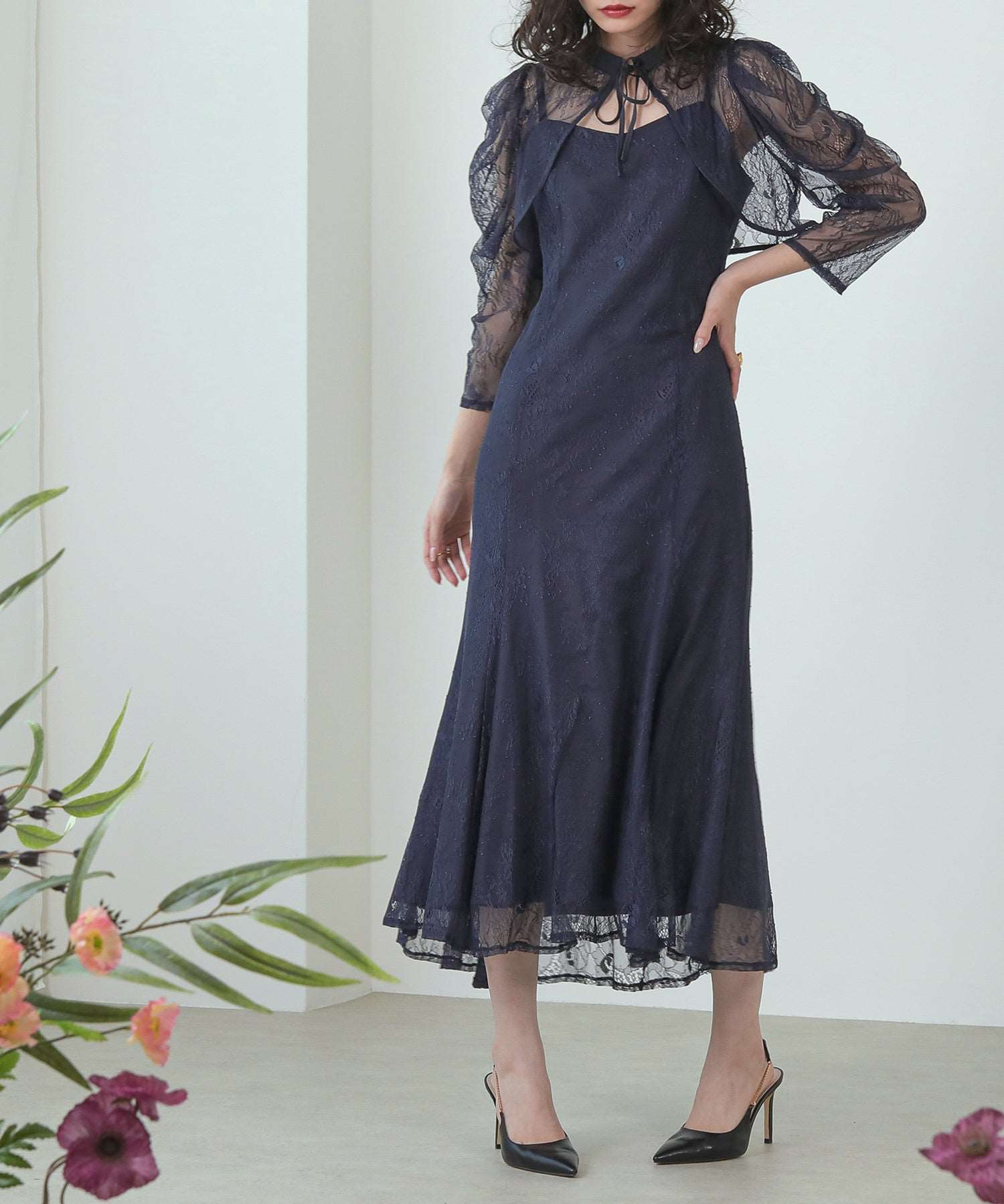 3way レースボレロセット 結婚式 オケージョン ドレス