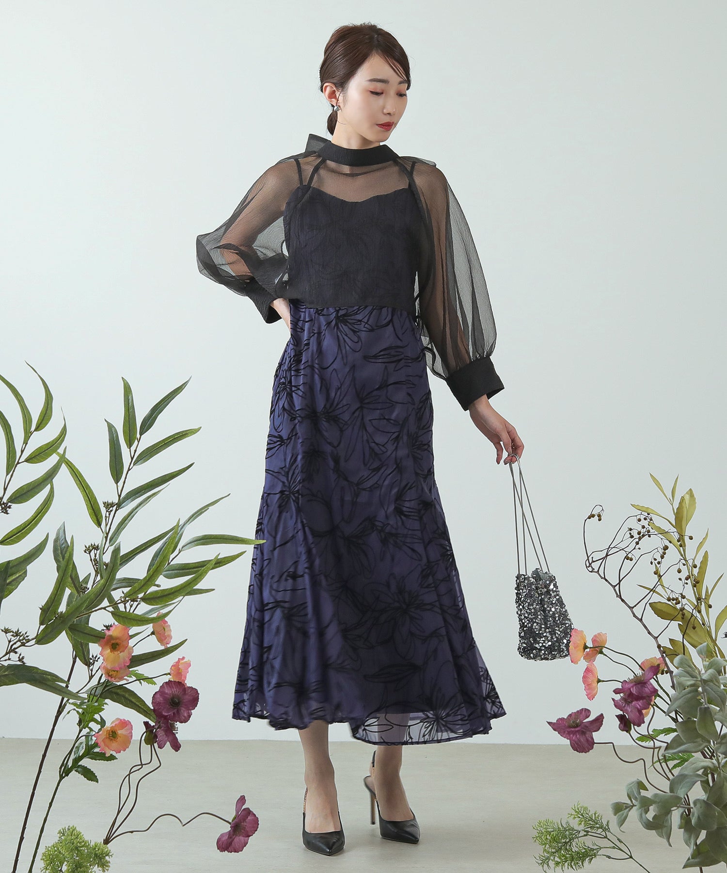 リボン ボレロ キャミワンピース オケージョン 結婚式ドレス