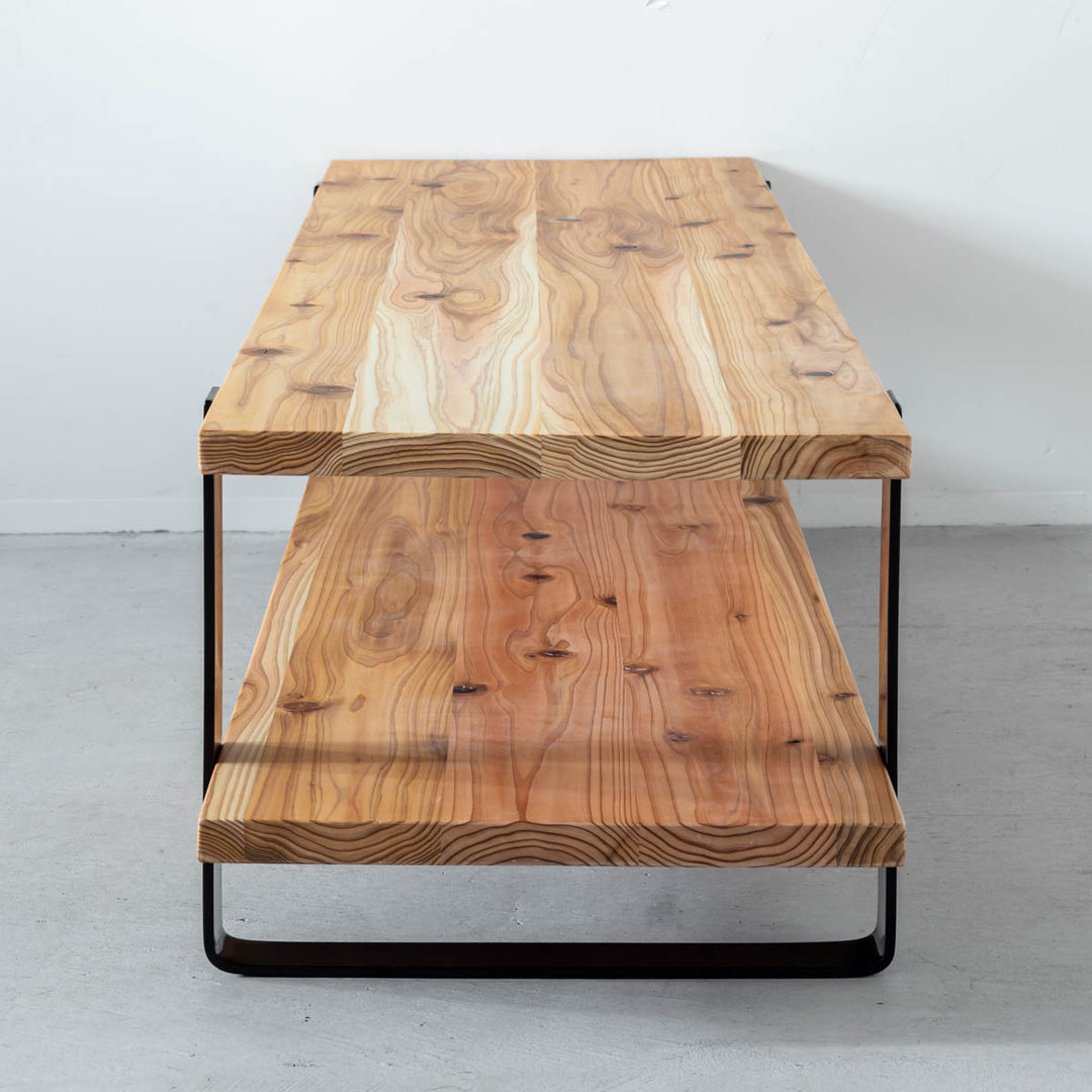 THE TV BOARD / LOW TABLE 無垢 杉 × Black Steel – KANADEMONO