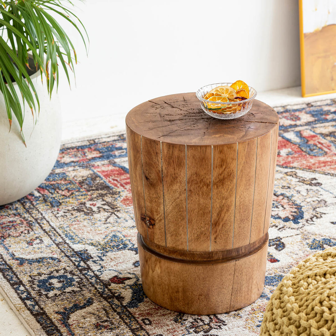 ヒノキ ナチュラルウッド 切り株 スツール テーブル 花台 インテリア