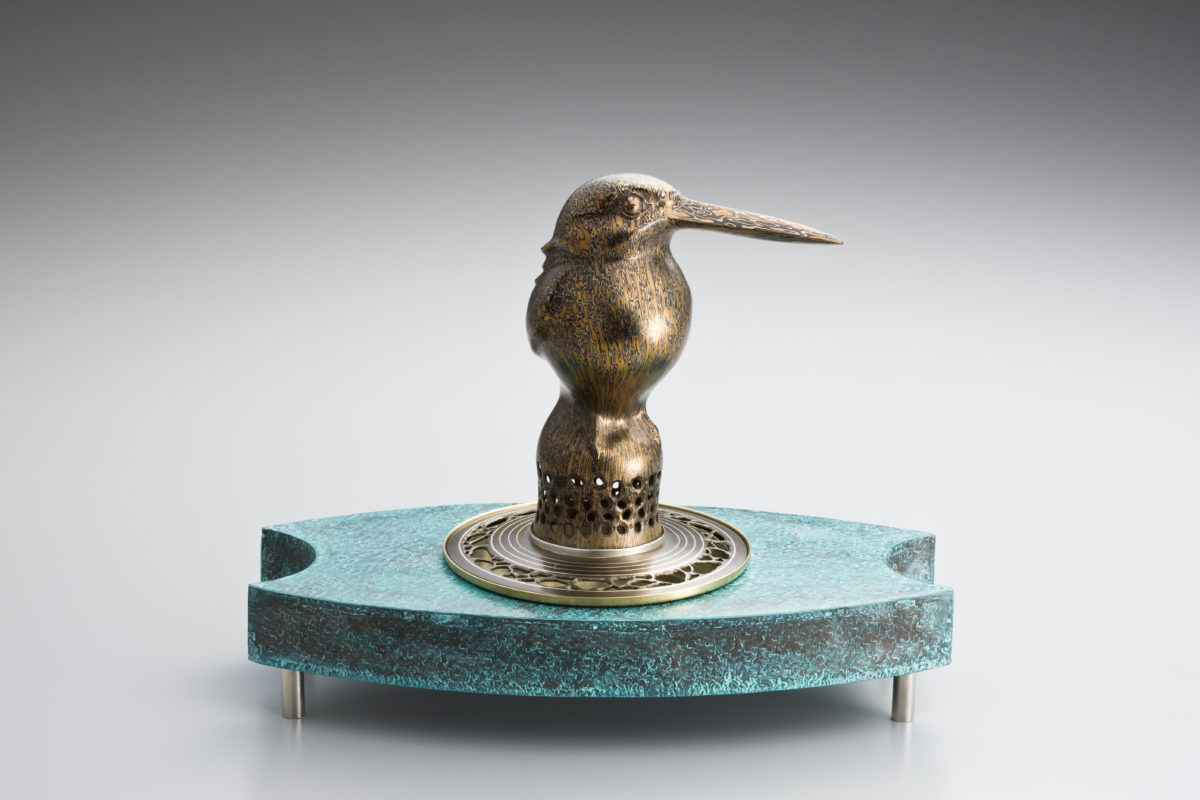 鍛金杢目金香炉「翡翠」｜作品紹介｜金沢市デジタル工芸展