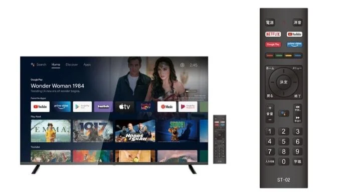 43型チューナーレス4k テレビ本体 ST-02 リモコン付き