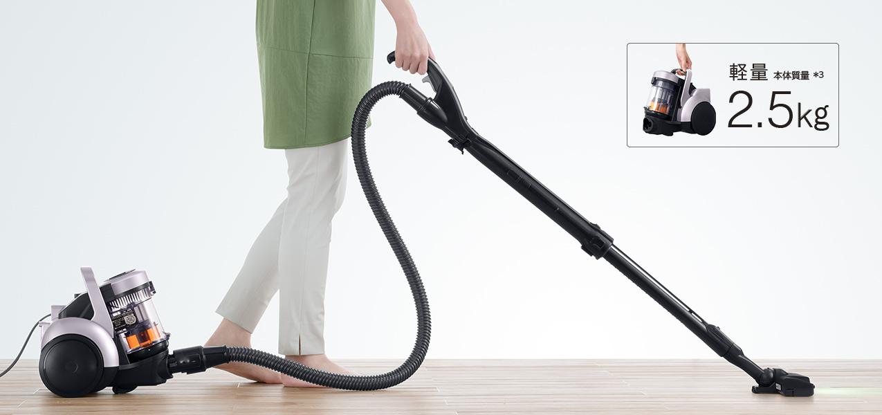 特長：強力パワー＆軽量ボディ ： サイクロン式クリーナー CV-SP900M