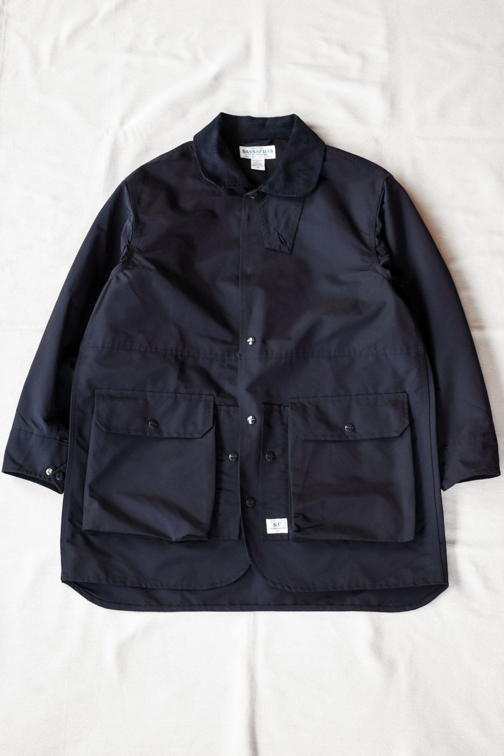 SASSAFRAS Cultivator Coat 60/40 Navy | kado〔カド オノミチ〕