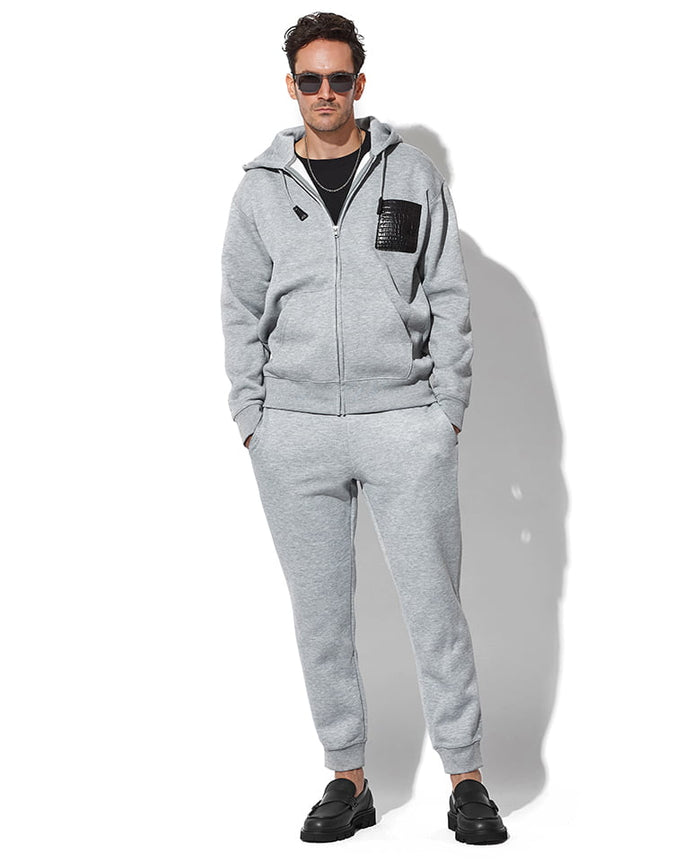 クロコポケット付きスウェットセットアップ – 買えるLEON