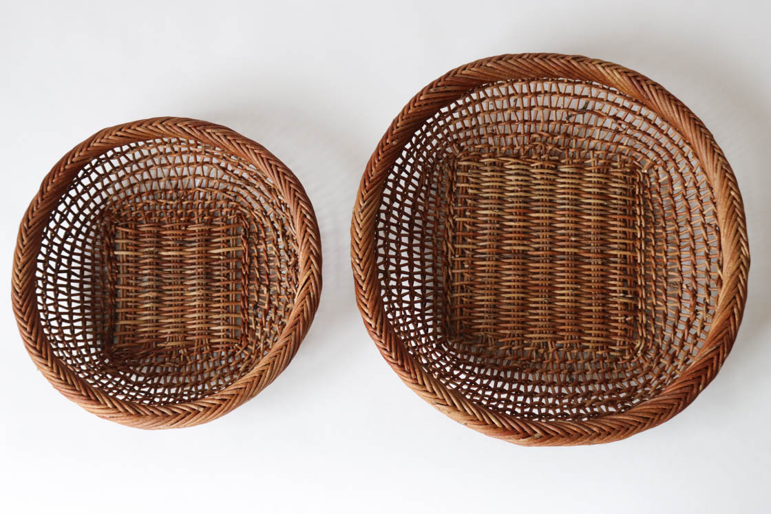 青森 あけび こだし編み 丸かご (大)