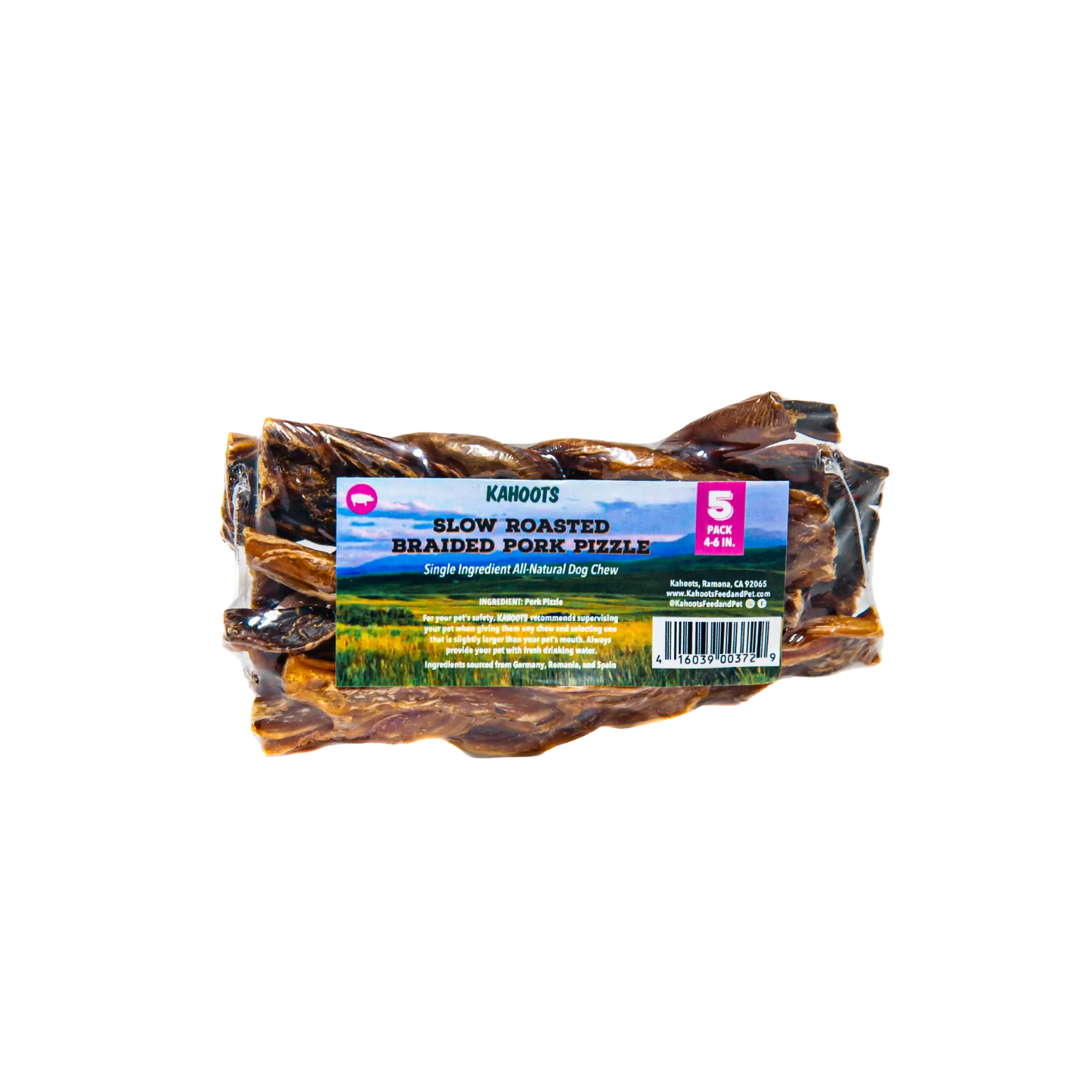 Braided Pork Pizzle - Dog Chews | Kahoots Pet