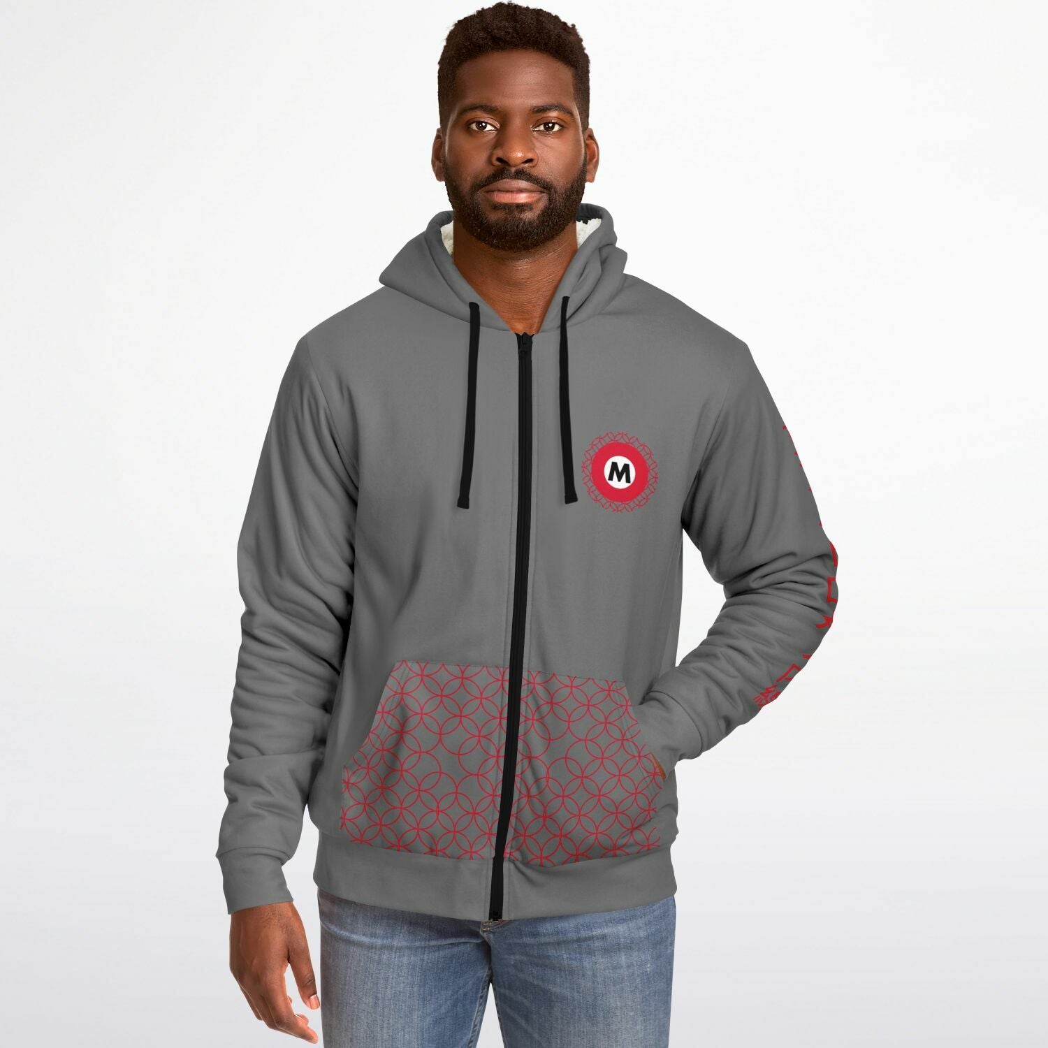 Marunouchi Line Microfleece Zip-Up Hoodie | Tokyo Central Art