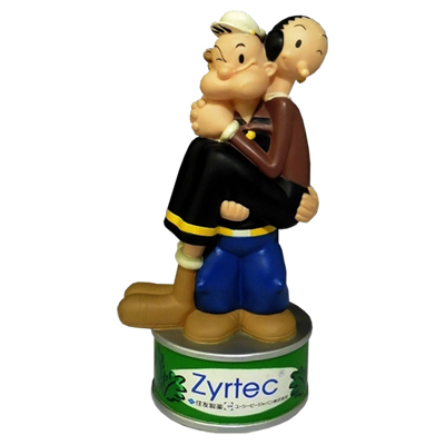 住友製薬Zyrtecジルテックポパイ＆オリーブ貯金箱