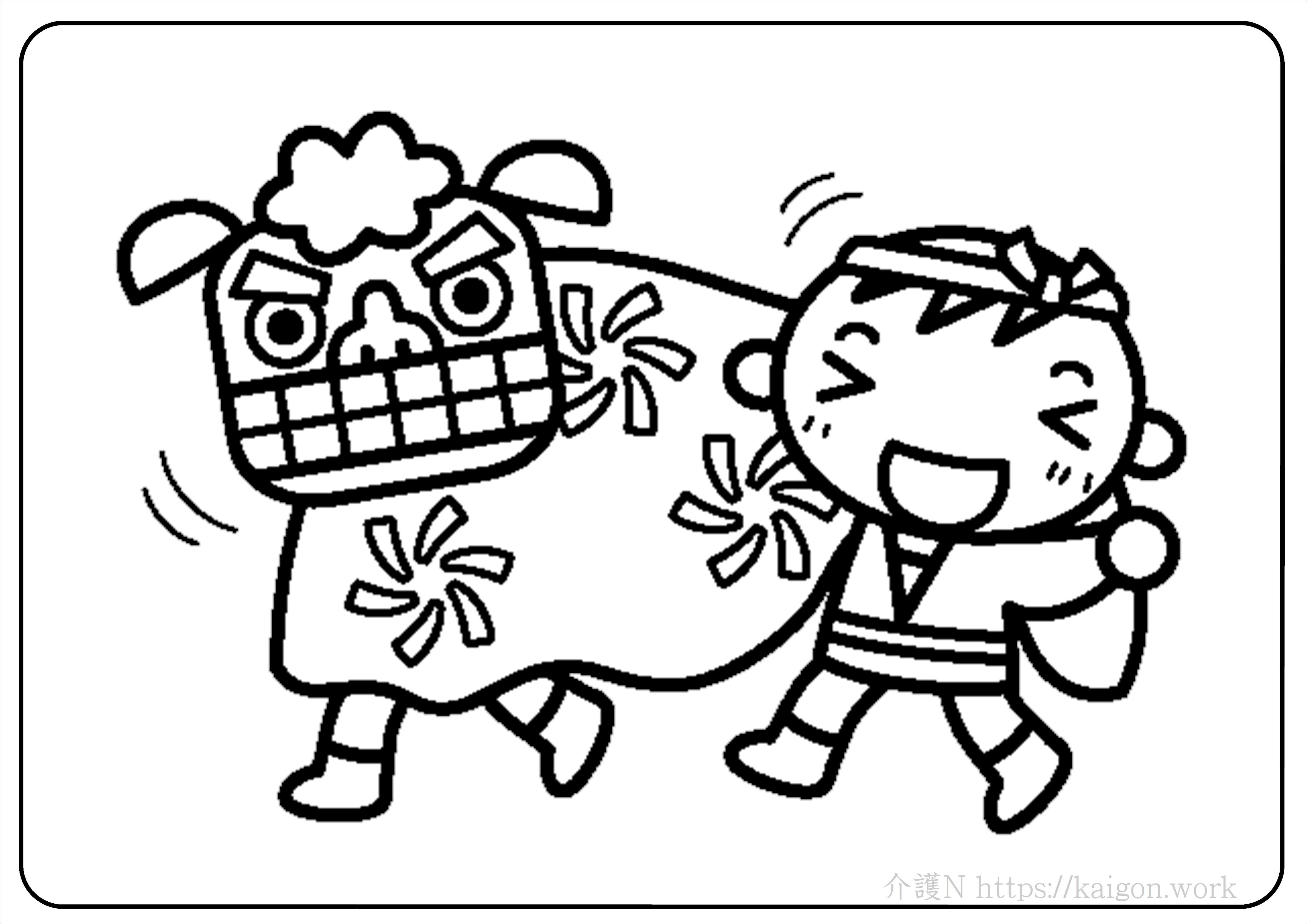 ぬり絵 ～冬～2 | 【無料】介護N-認知症予防に脳トレ素材