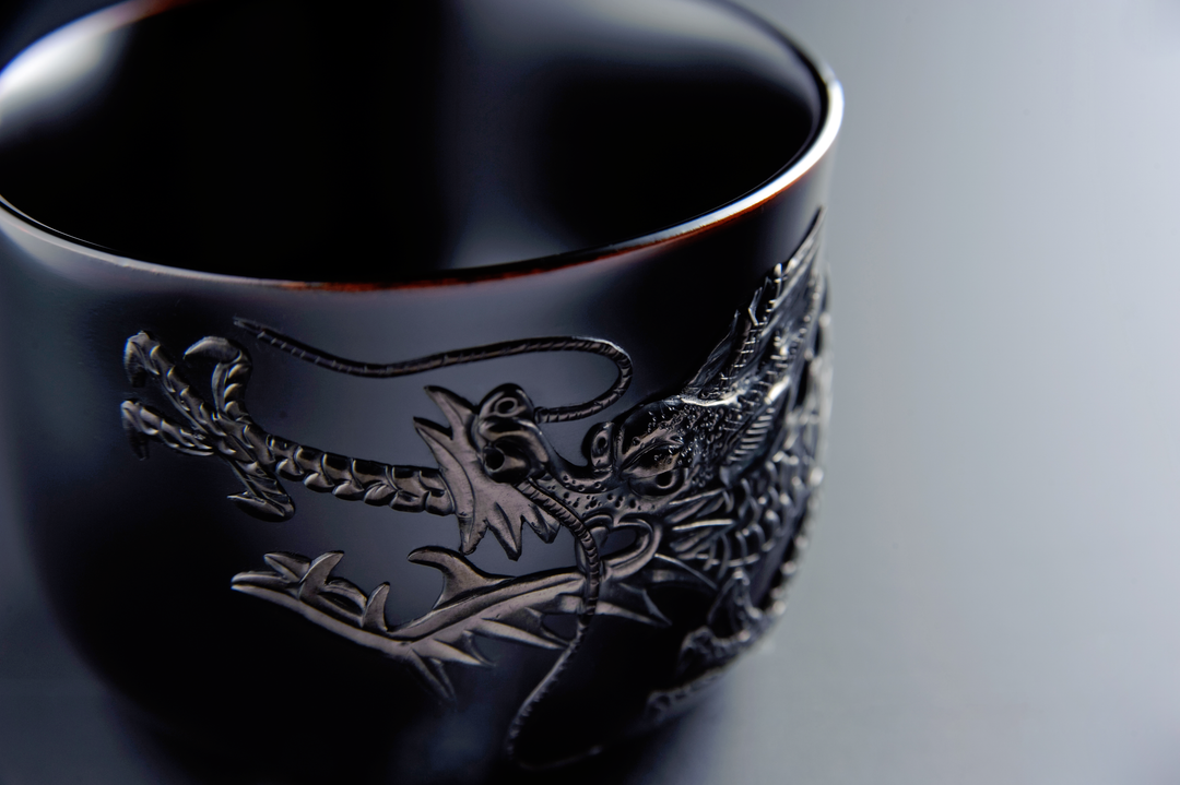 角萬漆器 ぐいのみ 龍 2個セット 角萬漆器 ぐいのみ 龍 2個セット 父の