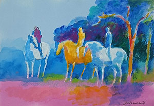 ☆ポール・ギヤマン☆「馬に乗る人」 リトグラフ E.A 大判 美品