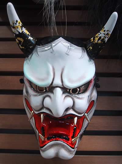 石見神楽面 張子 魔除け 般若 鬼 面 お面 神楽面 レトロ お面