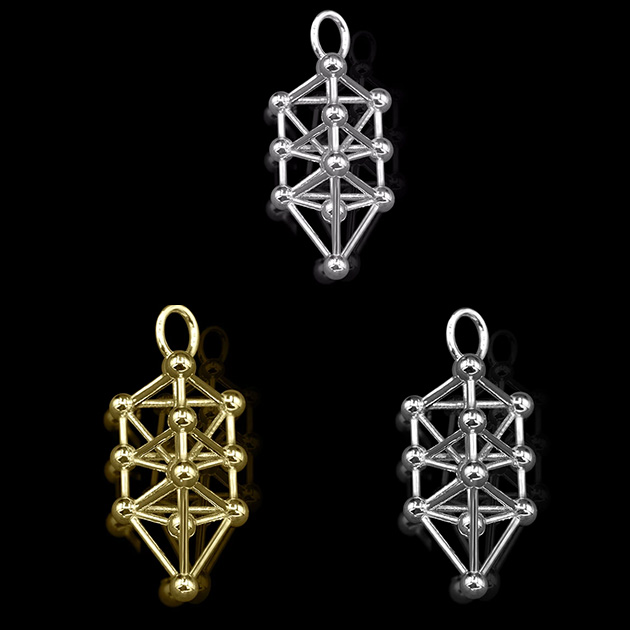 生命の樹 3Dカバラ パドマ 立体カバラ ☆グラデーションゴールド