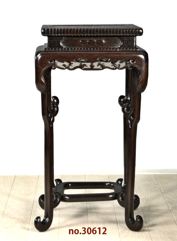 0949 唐木細工 すり漆仕上げ 花台 台 【公式通販】