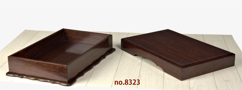 ギャラリー小物:紫檀 文箱(かぶせ蓋) 若畑作 巾29cm 大阪唐木指物 no