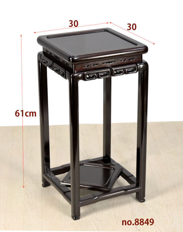 花台: 紫檀 角高卓 日本製 高さ61cm 大阪唐木指物 no.8849 / 唐木家具OSAKA