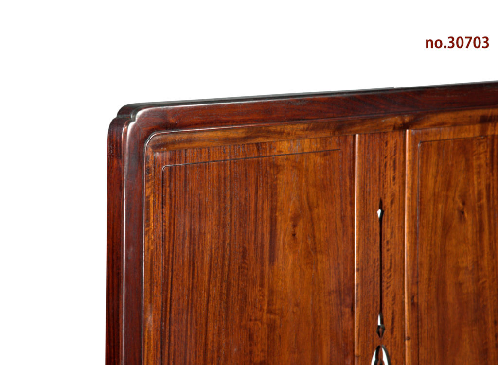 ギャラリー 衝立: 花梨 三原作 中共板 腰板竹透彫り 高さ91.5 大阪唐木