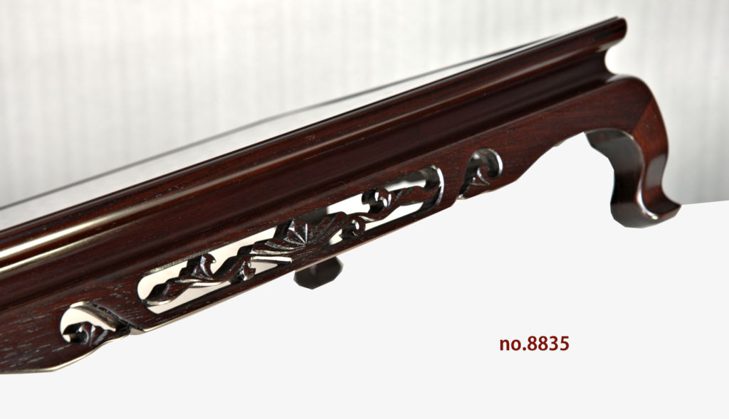 花台: 紫檀 木原作 透かし彫り 1.8尺 平台 大阪唐木指物工芸 no.8835