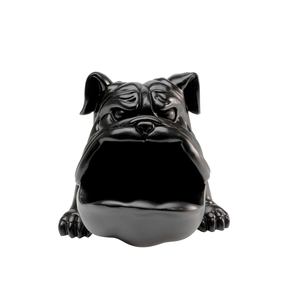 ハングリー ドッグ ブラック 37cm デコフィギア - オブジェ・置物の