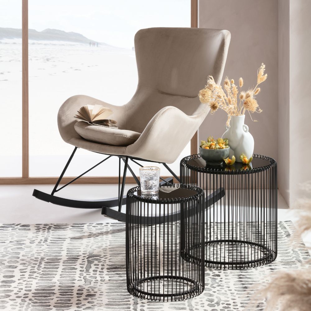 KARE コーム シルバー 55cm サイドテーブル