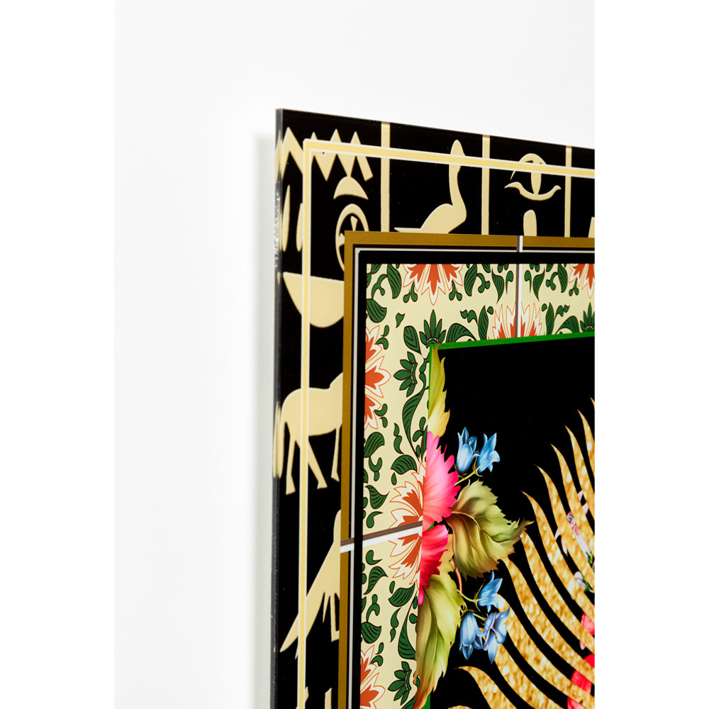 H112KZ6b 展示品 KARE カレ ガラスアート ビートルフラワー H112KZ6b