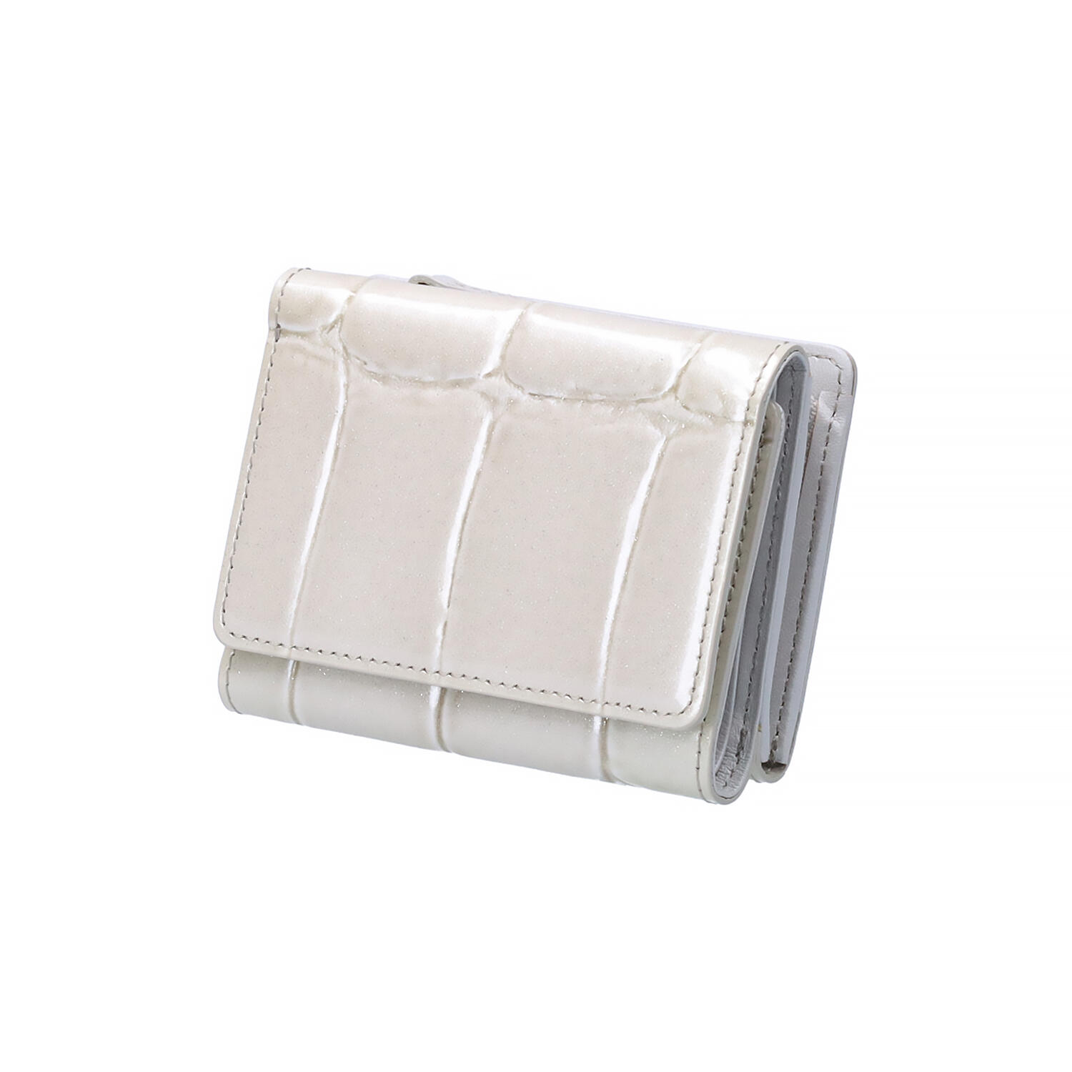 テールワニ ワニ革型押し 牛革 三つ折り ミニ財布 | 株式会社 高屋