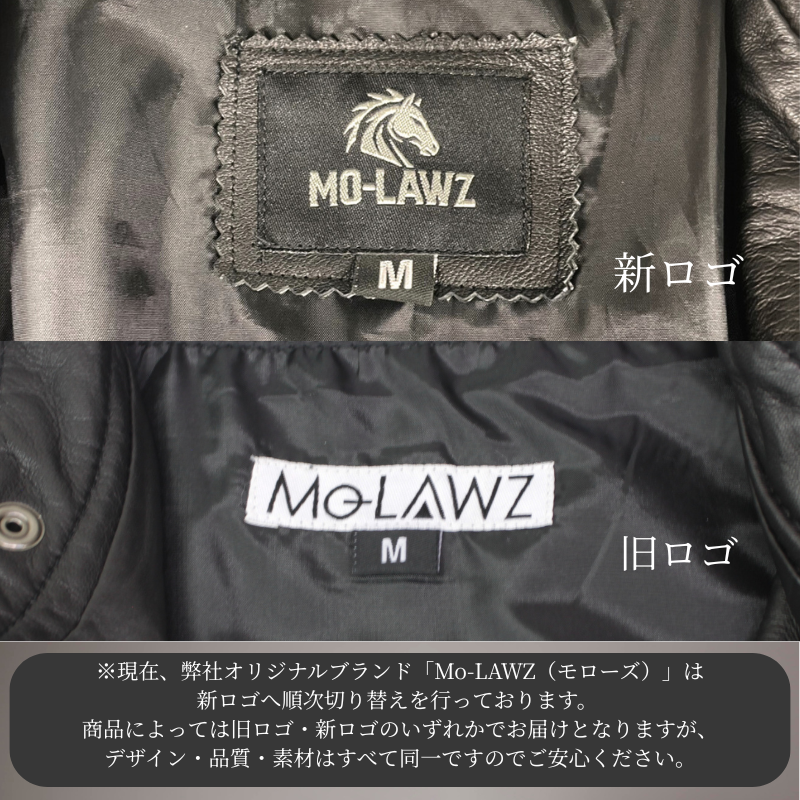 Mo-Laws ラム革 テーラードジャケット 2つボタン メンズ ネイビー M/L