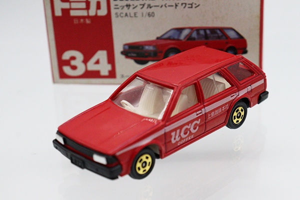 トミカ赤箱34-4 日産ブルーバードワゴン 大和特注 日本製 当時物