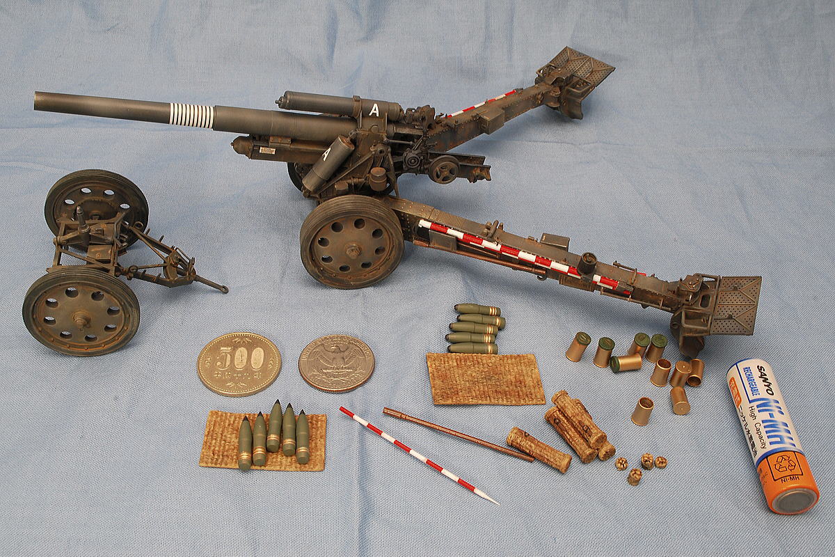ドイツ軍重榴弾砲 15cm砲 sFH18 w/リンバー ドラゴン 1/35 組立と塗装