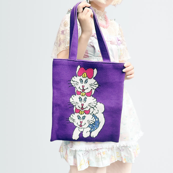 編み物☆堀ノ内×ヤナギダ・マサミコラボ 【ニャンコニットバッグ