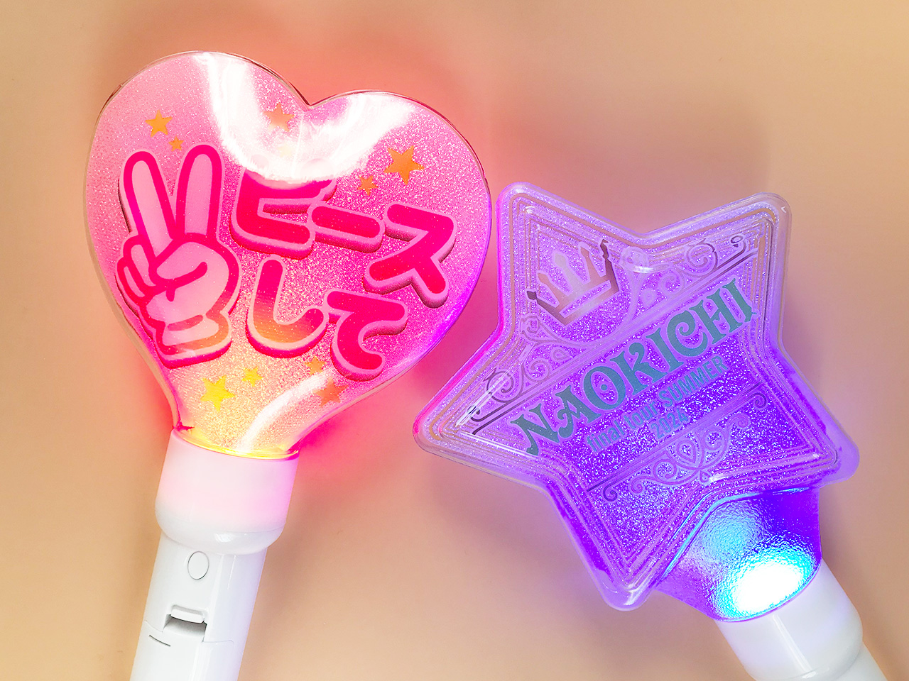 立体型ペンライト（ハート型・星型）のオリジナル製作｜ジェイアンド