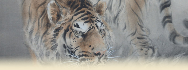 勝田幸男 桜と民家 [孔版画 5号] | 掛軸(掛け軸)販売／表装ご依頼は