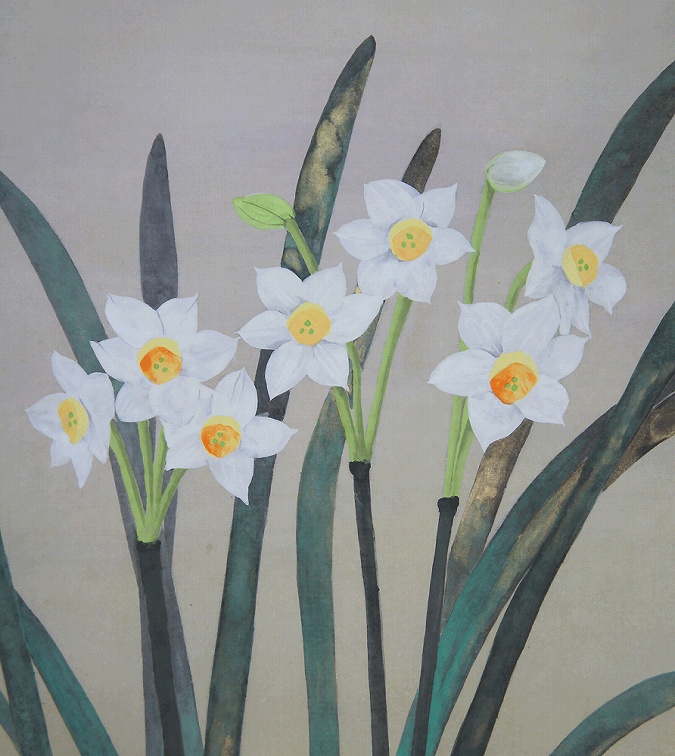 永田春水【真作】海の幸 共箱 二重箱 茨城生まれ 文展委員 掛軸