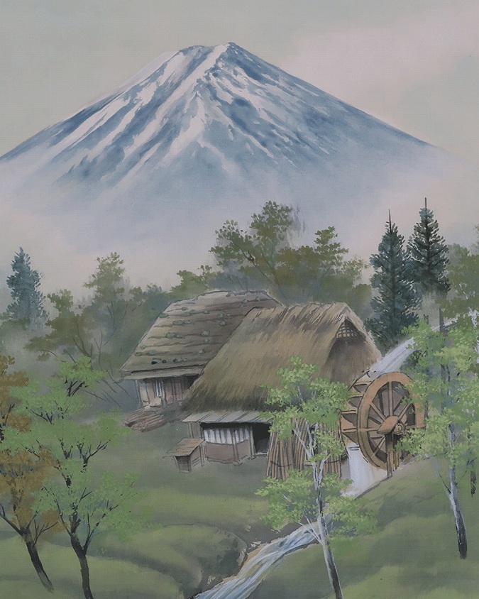 小谷苔明 遠望富士 | 掛軸(掛け軸)販売／表装ご依頼は掛軸いっぷく掛軸