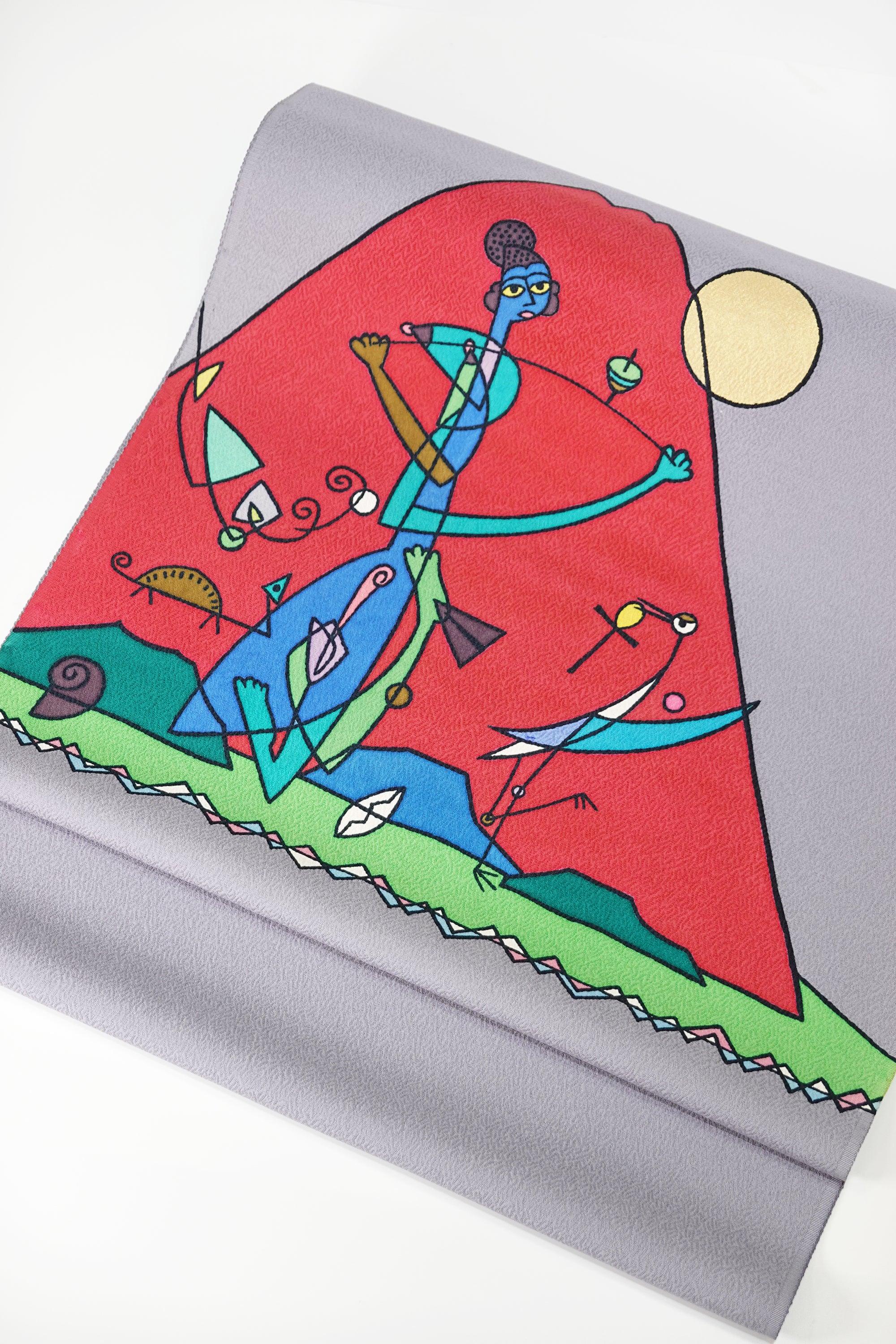 大型】日展特選作家 百貫華峰（俊夫）染額 A 大型】日展特選作家 百貫