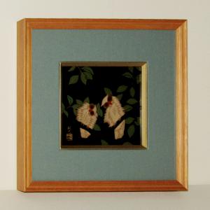 虎 虎沈金パネル 木製うるし塗 漆額パネル 虎沈金 輪島漆器 当時 当時