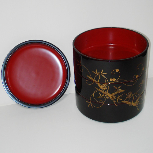 輪島塗漆光堂鶯と梅の蒔絵つき三段重