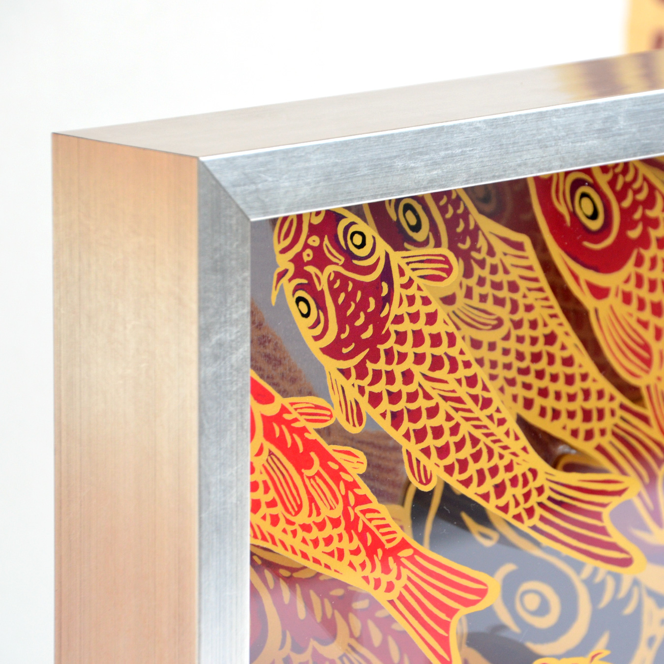 シルクスクリーン アクリル3層〈Carp is Dragon in Heaven〉