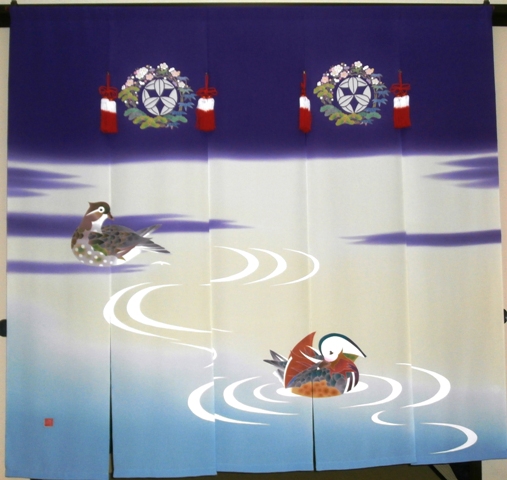 加賀のれん 花嫁のれん 郷土 亀と鶴 5 加賀のれん 鶴 花嫁のれん 郷土