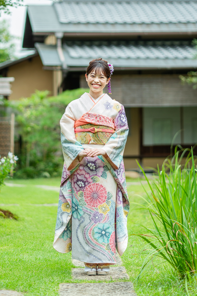 格安！ 振袖フルセット 7点 成人式 結婚式 前撮り 緑 グリーン 総絞り