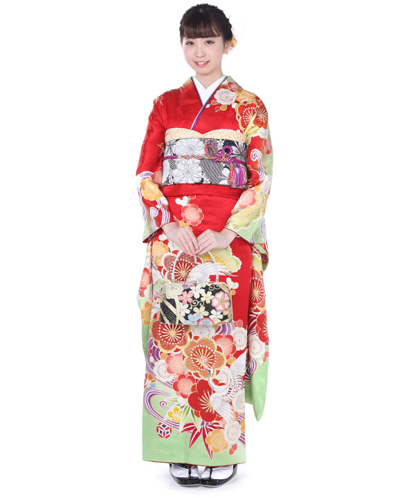 506z11, 503u32〇三松取扱い 花がぁる 色無地振袖 松竹梅〇美