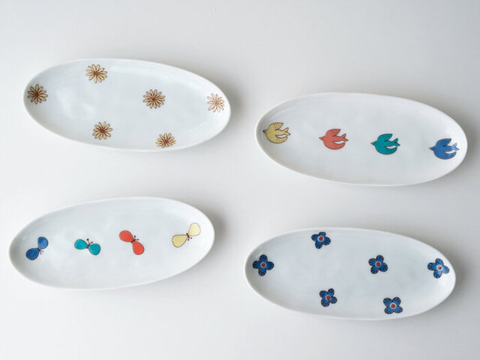 華やかに、九谷の皿を食卓に」 九谷焼色絵皿(直径21cm) 2客セット 骨董