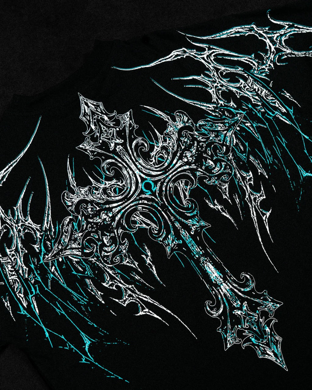 Breathe Divinity , Dark Cathedral Oversized T-shirt [MINT] – Kingfitcr