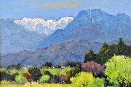 秋の風景 油彩画 秋日和》F4 油彩 #木 #樹 #油絵 #森 #風景画 #絵