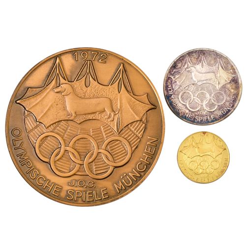 岡本太郎 第20回オリンピックミュンヘン大会公式参加メダル 銀1銅2合計