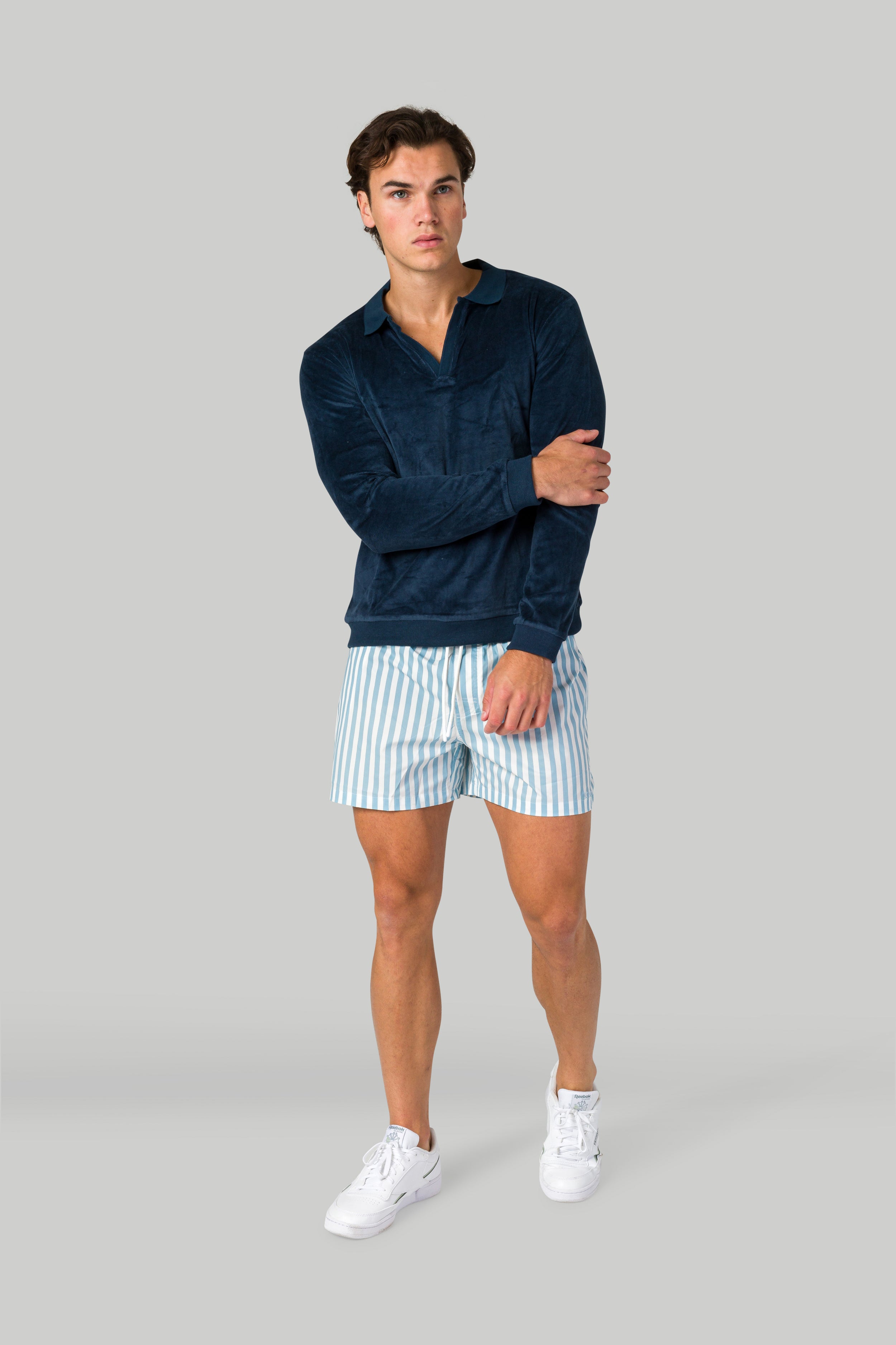 Surf Shorts - Blue/White Stripe – Kino Clothing