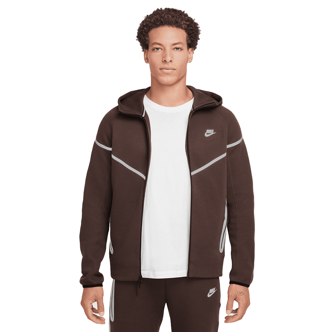 Nike Tech Fleece Track Jacket - 'Baroque Brown/Bemis Silver