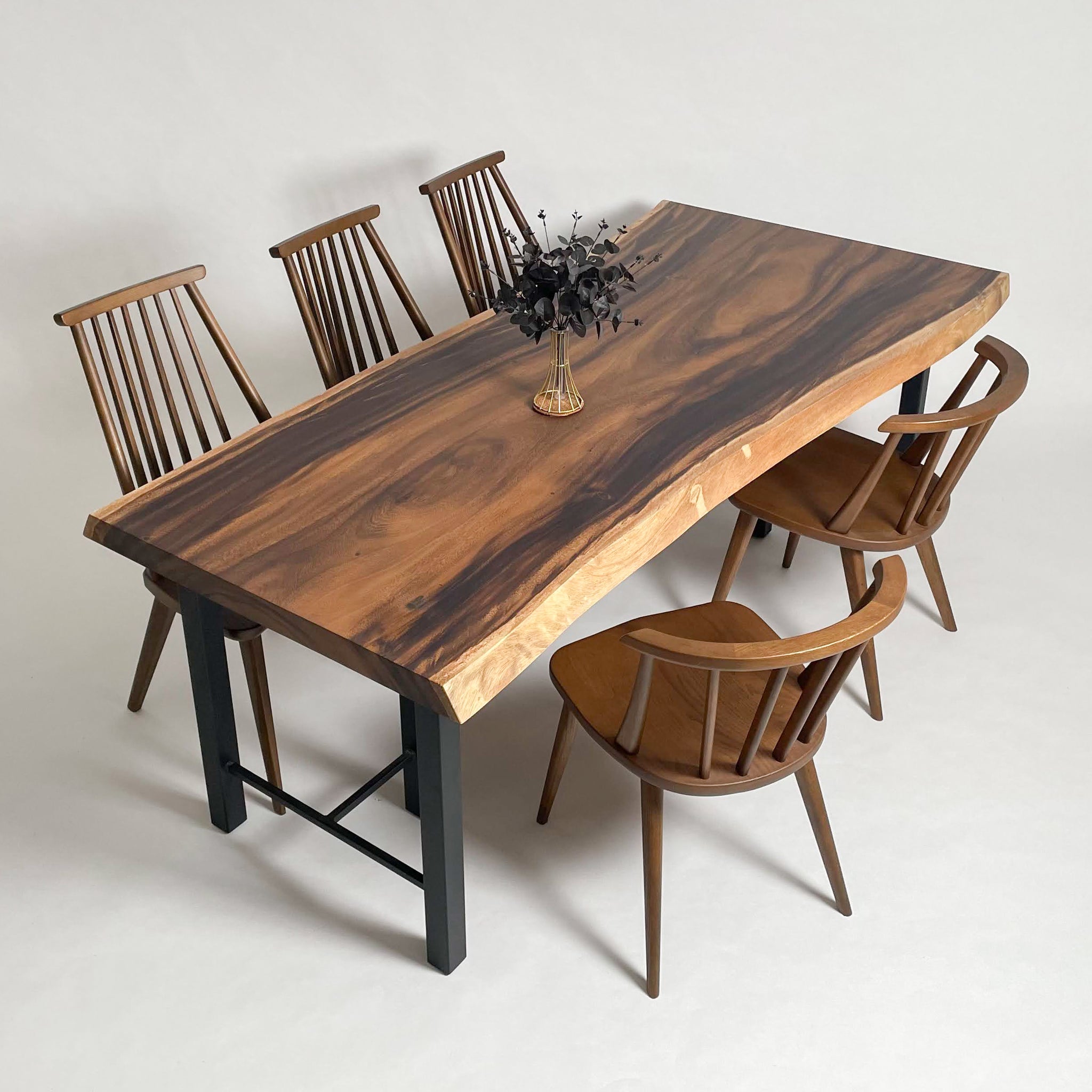 KIDOMEIMOKU モンキーポッド一枚板ダイニングテーブル｜200cm(6人掛け