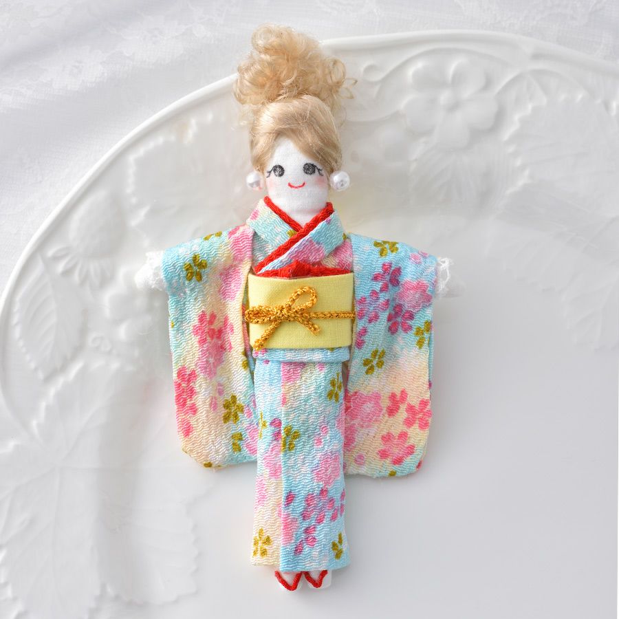 ドールチャームドレスキット 着物1 |生地 和柄/和布/ちりめん手芸通販